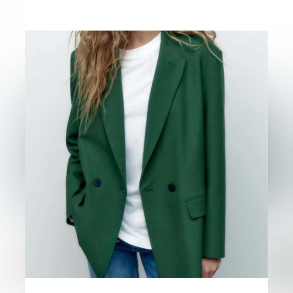 Zara Oversized Double Breasted Jacket Suit